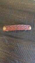 Leather Block Hair Barrette image 0