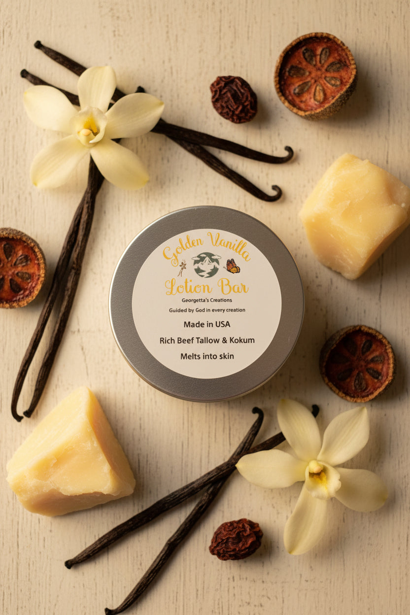 Golden Vanilla Lotion Bar image 1