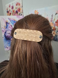 Leather Poppies Hair Barrette image 0