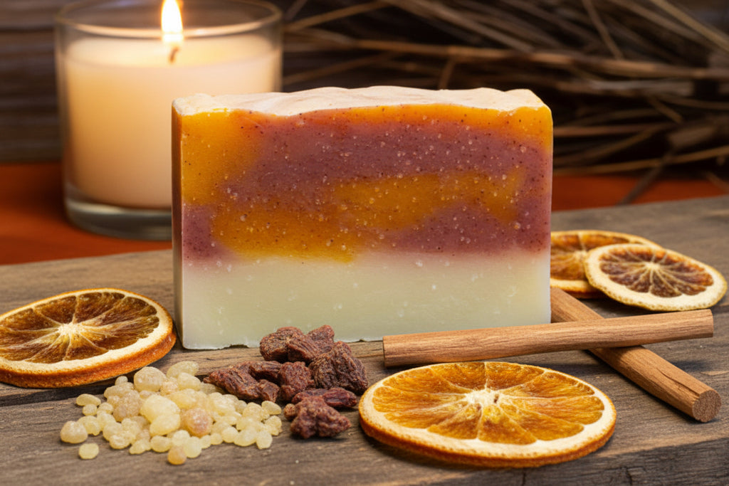 Restored by Faith small bar(Frankincense, Myrrh & Orange) image 0