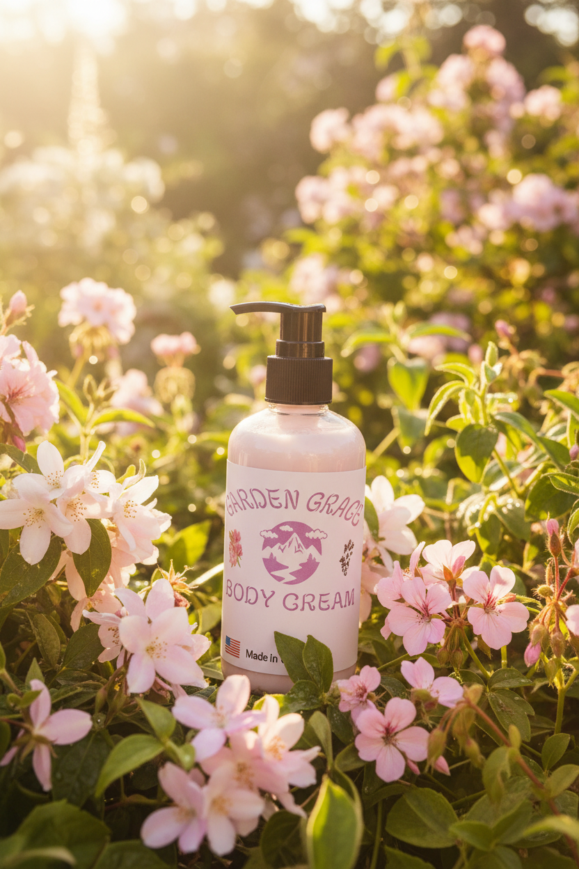 Garden Grace Body Cream - Garden Background